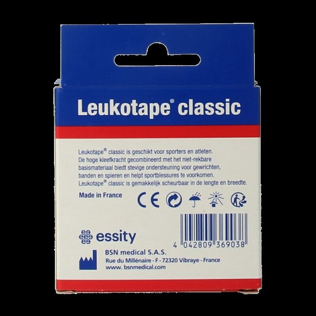 Leukotape Classic bande rigide 2cm x 10m 1 pièce