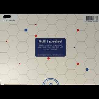 Testjezelf.nu Testjezelf.nu Kit de test multidrogue salivaire 6 paramètres - 4 unités