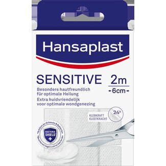 Hansaplast Sensitive 2m x 6cm 1 Stuks