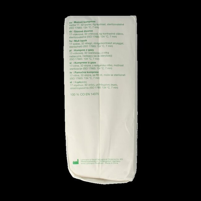 Gazin Gaaskompres 10 x 10 niet steriel 17draads 32L 50 Stuks