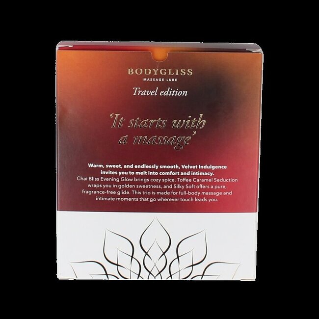 Bodygliss Velvet indulging coffret voyage lot de trois 150 ml