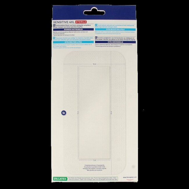 Hansaplast Pleisters sensitive 4XL 5 Stuks