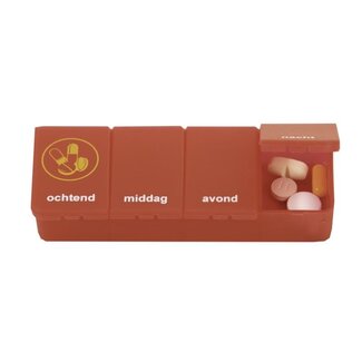Able 2 Pillendoos 1 dag 4 vaks rood NL 1 Stuks