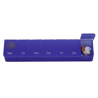 Able 2 Pillendoos 1 week transparant blauw 1 Stuks
