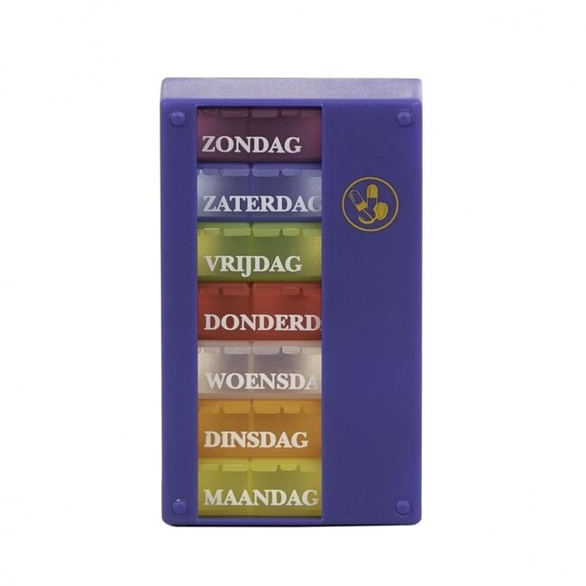 Pillenbox 1 week 3 vaks Nederlands 1 Stuks