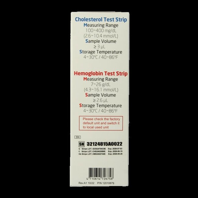 Testjezelf.nu Multicheck plus meter HB Glucose Cholesterol 1 Stuks