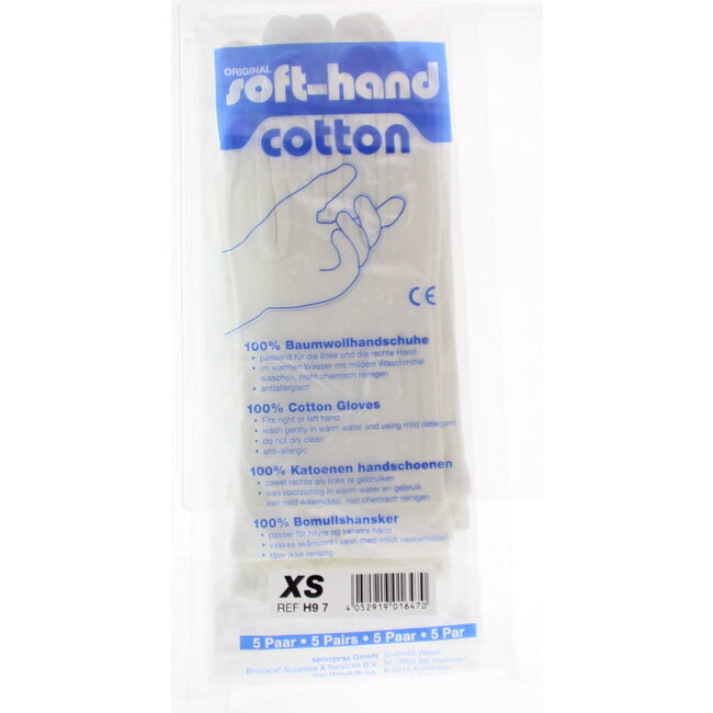 Verbandhandschoen soft cotton XS 5 Paar