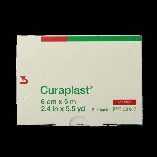 Curaplast Sensitive wondpleister 5m x 6cm 1 Rol