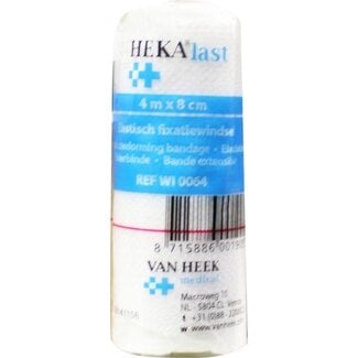Hekalast Elastisch windsel 4m x 8cm 1 Stuks