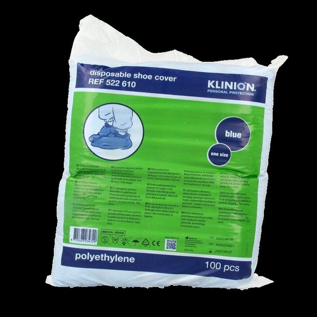 Schoenovertrek PE blauw protect 100 Stuks