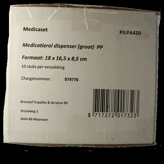 Medicatieroldispenser groot PP 10 Stuks