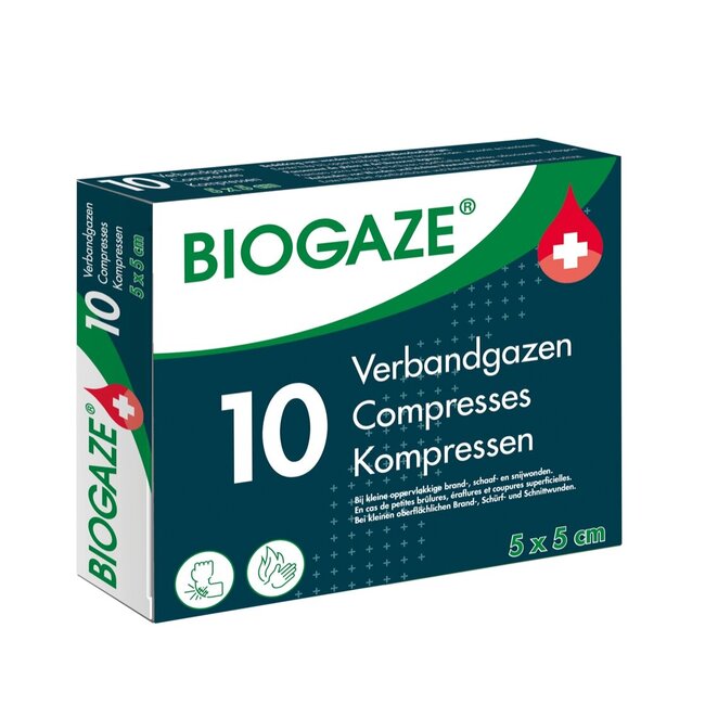 Verbandgazen/Kompressen 5 x 5cm 10 Stuks