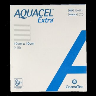 Aquacel Pansement Aquacel Extra hydrofibre + renforcement 10 x 10 cm 10 pièces