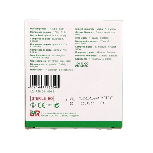 Gazin Gaaskompres 5 x 5cm steriel 5 x 2 10 Stuks