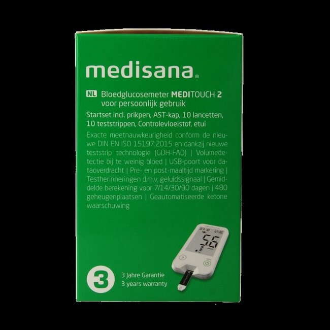 Medisana Meditouch 2 glucosemeter USB 1 Stuks