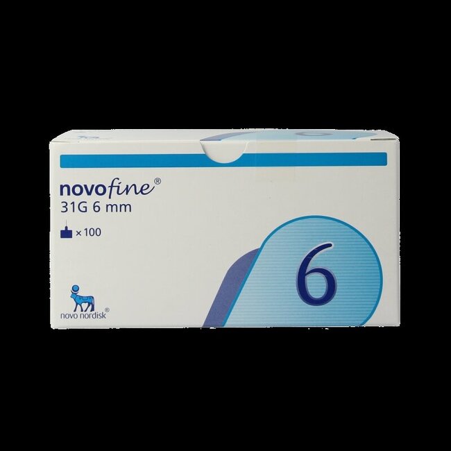 Novofine naalden 0.25 x 6 mm 31 gram  100 Stuks