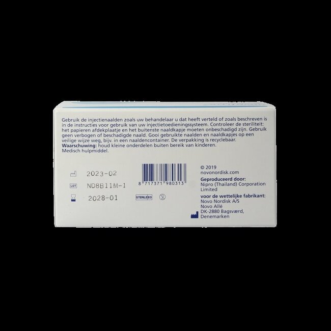 Novo Nordisk Novofine naalden 0.25 x 6 mm 31 gram  100 Stuks