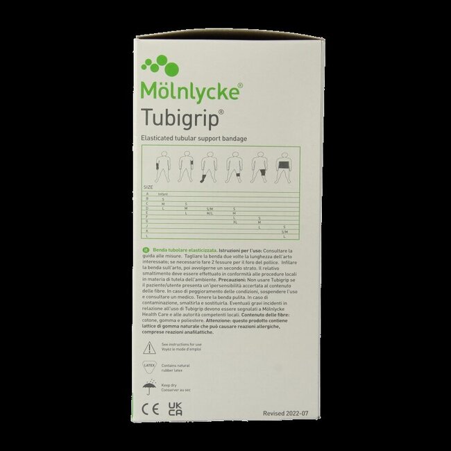 Tubigrip Bandage tubulaire élastique C 10 m x 6,75 cm blanc 1443 1 pièce