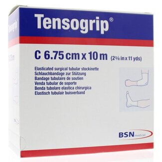 Tensogrip Elastisch buisverband 10m x 6.75cm huidskleur 1 Stuks