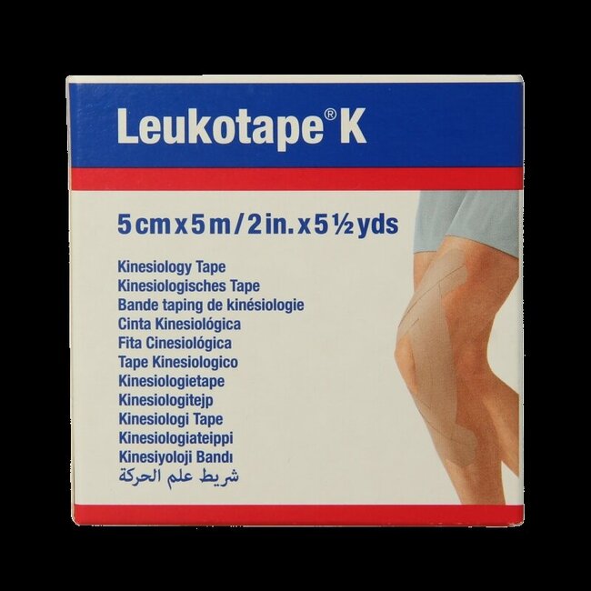 K elastische tape 5m x 5cm huidkleur  1 Stuks