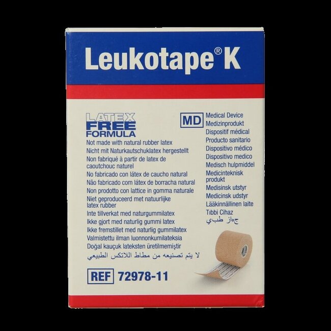 Leukotape K bande élastique 5 m x 5 cm couleur chair 1 pièce