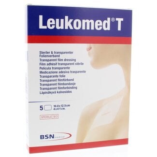 Leukomed Transparant wondverband T 10.0 x 12.5cm steriel 5 Stuks