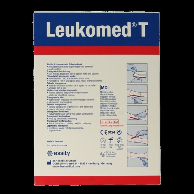 Pansement transparent Leukomed T 8,0 x 10 cm stérile 5 pièces