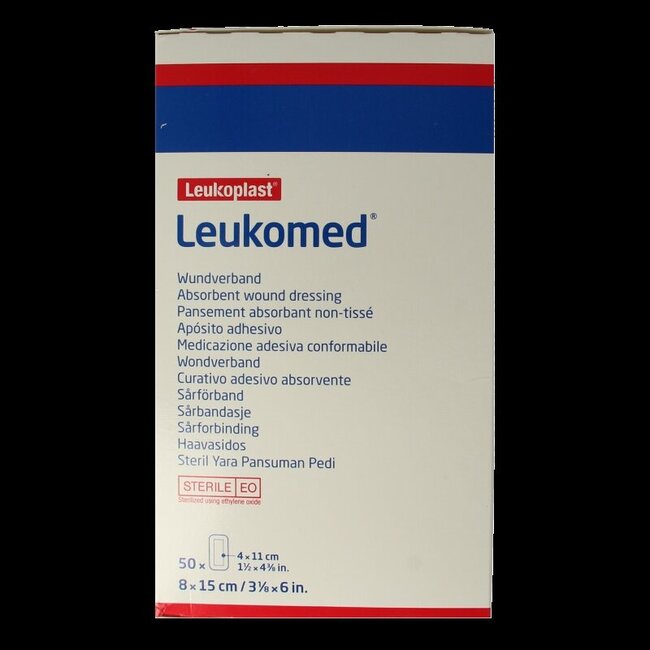 Leukomed Wondverband 8.0 x 15cm steriel 50 Stuks
