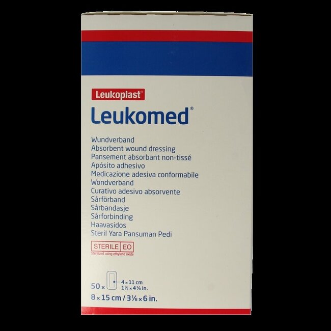 Leukomed Wondverband 8.0 x 15cm steriel 50 Stuks