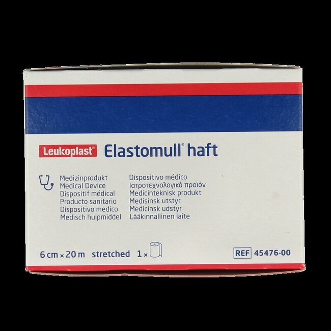 Elastomull Fixatiewindsel haft 20m x 6cm 45476 beige/wit 1 Stuks