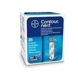 Bayer Contour next teststrips 25 Stuks