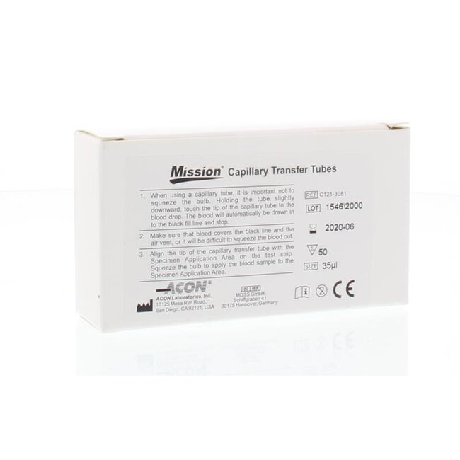Cholesterol capillary transfer tubes 50 Stuks
