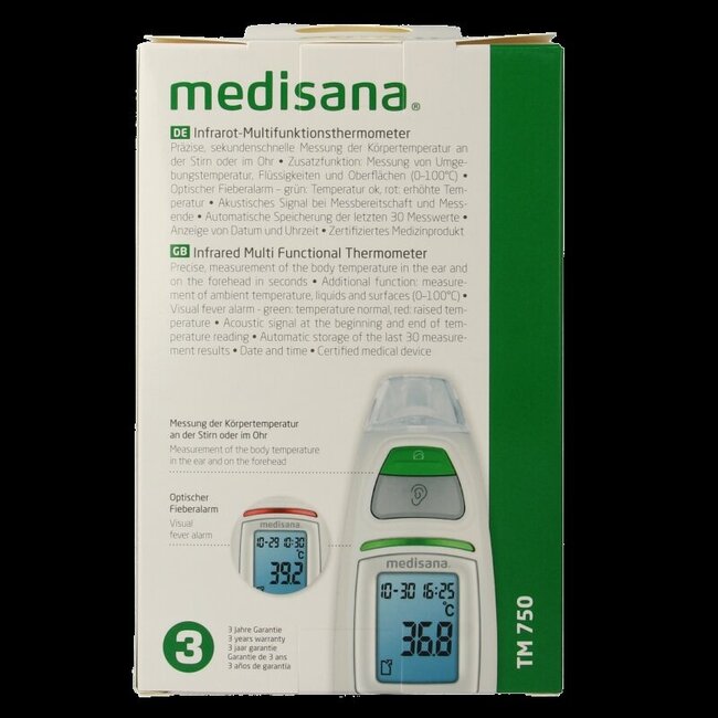 Medisana Multifunctionele thermometer TM750 1 Stuks