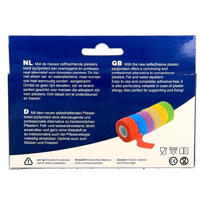 Joy2protect Pansements rapides lilas 2,5 cm x 4,5 m 2 rouleaux