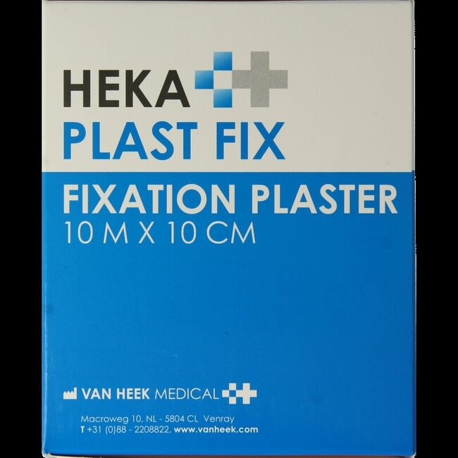 Hekaplast Fix pleister 10m x 10cm met schutvel 1 Rol