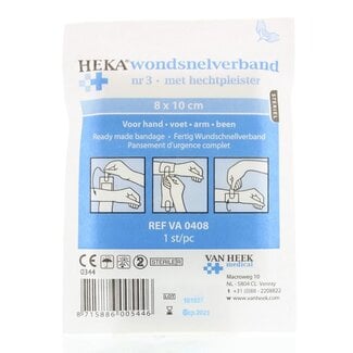 Heka Snelverband nr. 3 8 x 10cm steriel 1 Stuks