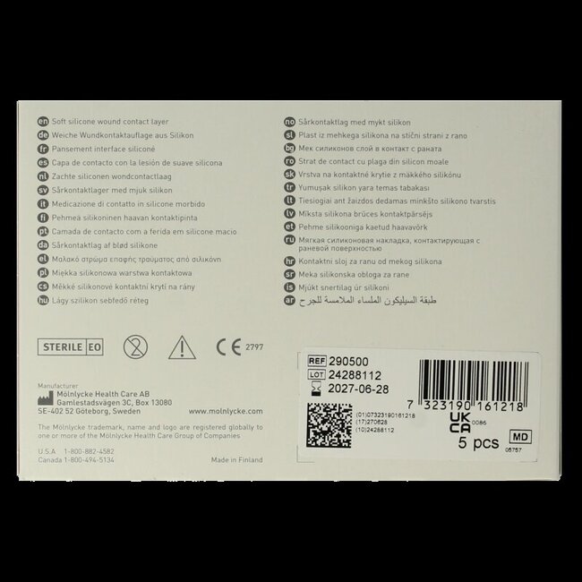 Mepitel Steriel 5 x 7cm 5 Stuks