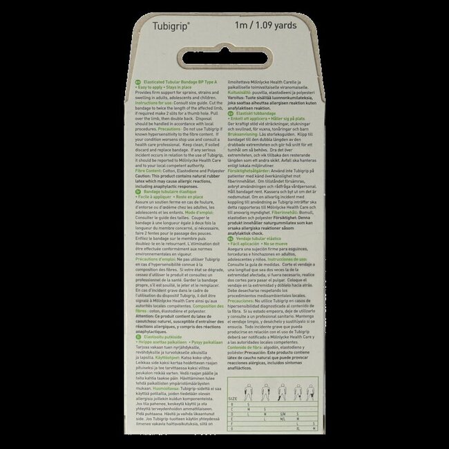 Tubigrip Elastisch buisverband G 1m x 12cm 1524 wit 1 Stuks