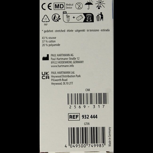 Hartmann Pehahaft bande élastique 4m x 10cm 1 pièce