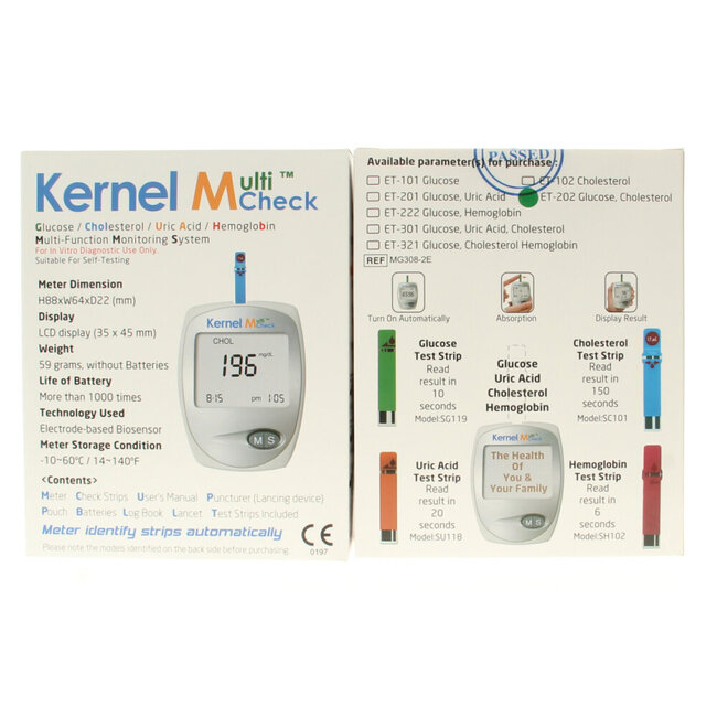 Multicheck glucose cholesterol meter 1 Stuks