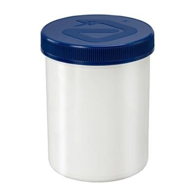 Zalfflacon wit/blauw met dop 170ml 35 Stuks