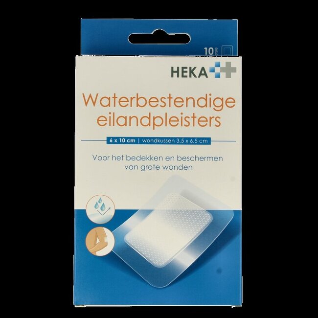 Hekaplast border 6cm x 10cm waterproof 10 Stuks