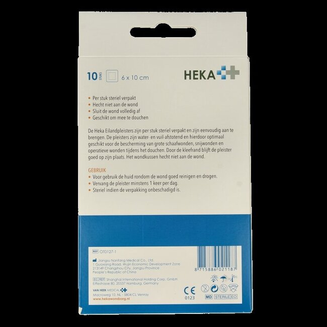 Heka Klein Hekaplast border 6 cm x 10 cm imperméable 10 pièces