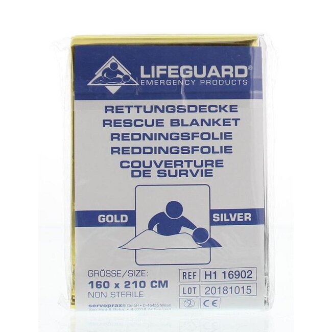 Reddingsdeken goud/zilver 160 x 210 1 Stuks