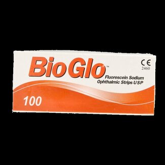 Bausch & Lomb Bandelettes de fluorescéine Bausch & Lomb Bio glo, 100 unités