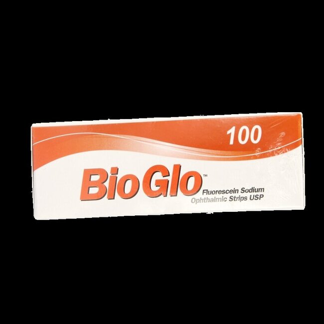Bandelettes de fluorescéine Bausch & Lomb Bio glo, 100 unités
