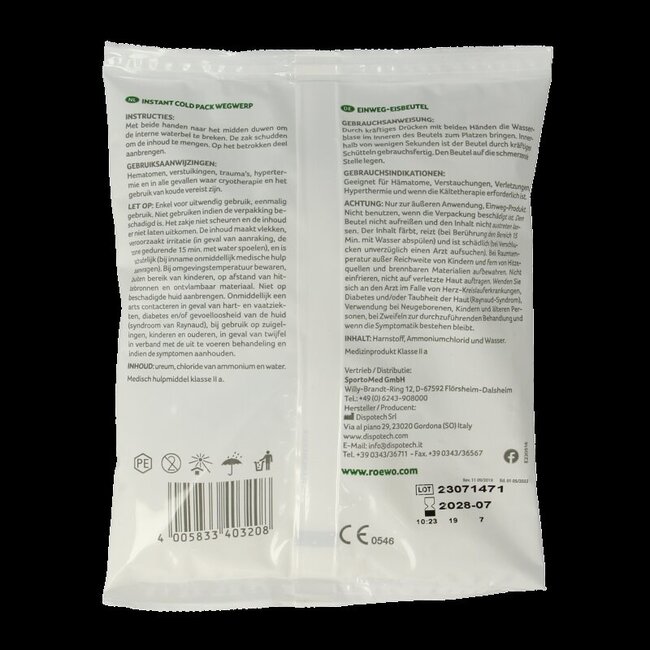 Rowo Instant coldpack 14 x 17 cm 1 pièce