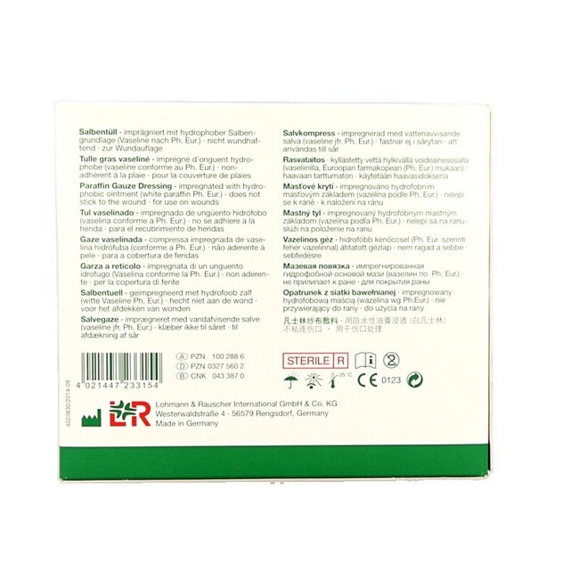 Lomatuell H gaasverband 10cm x 10cm 10 Stuks