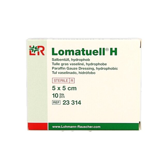 H gaasverband 5cm x 5cm 10 Stuks