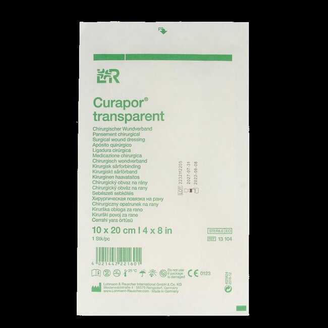 Wondverband transparant 10 x 20cm steriel 1 Stuks
